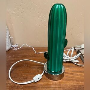 Glass Cactus Lamp - Early 2000’s